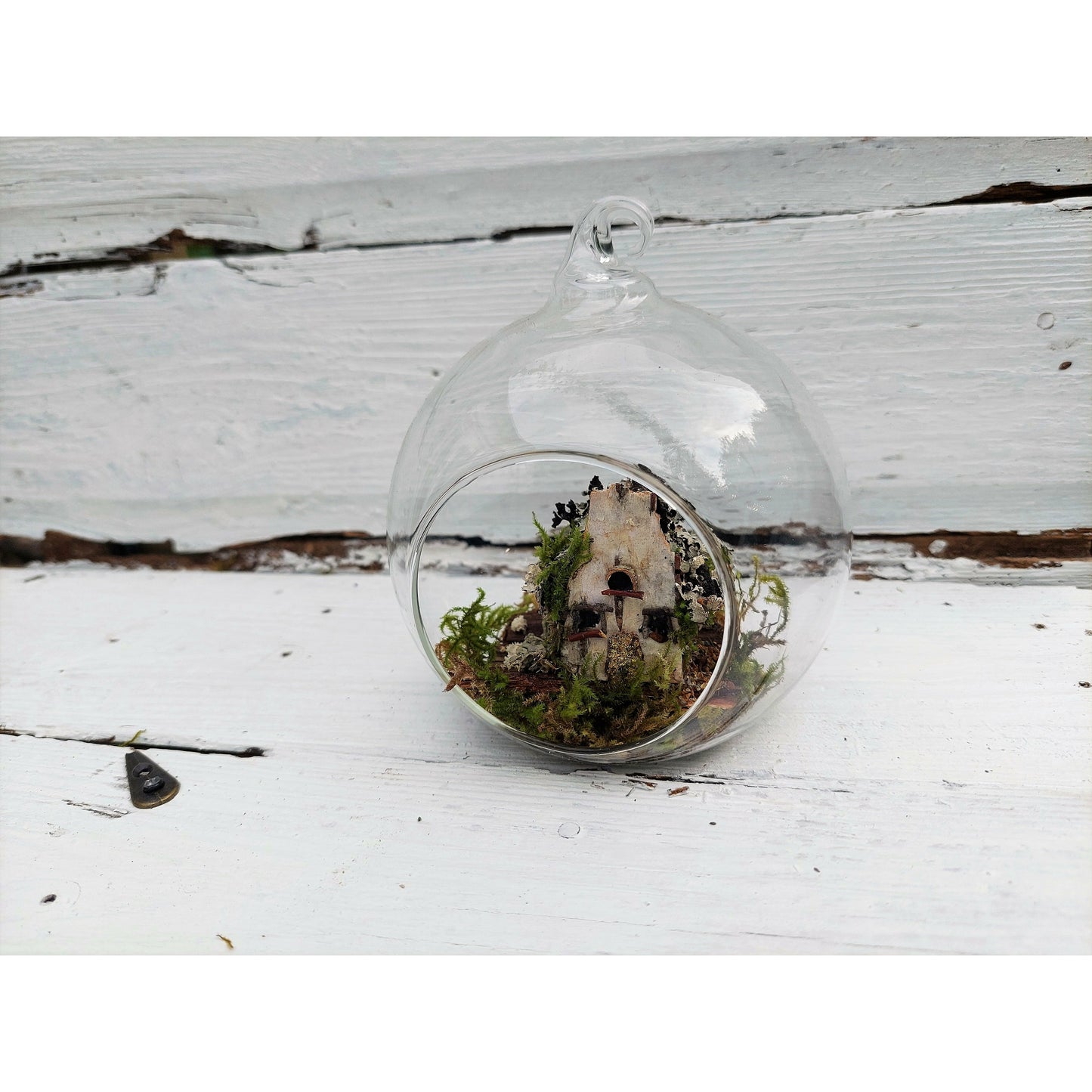 Fairy House in Glass Bauble